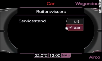 Beeldscherm: Servicestand